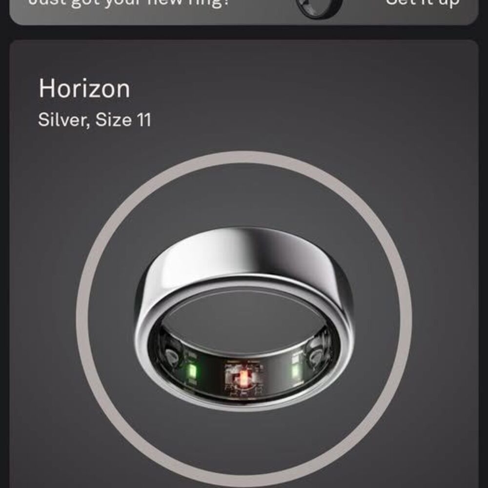 Oura Ring Gen3 Horizon Size 11 Silver - (2021) Model: JZ90-51384-11